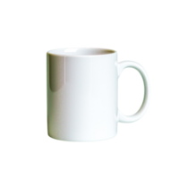 Blank White Coffee Mug on a Transparent Background for Mockup Use png