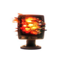 abstrato brilhando computador monitor com movimento borrão efeito png