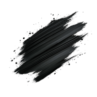 Abstract Black Brush Stroke on Transparent Background for Design Use png