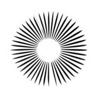 Radiating Abstract Design with Spiky Lines and Circular Center png