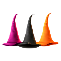 Colorful Witch Hats in Various Styles Perfect for Halloween Events png
