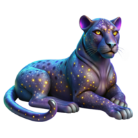 Cosmic Cat Glowing Big Cat with Nebula Spots png