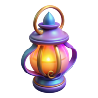 Enchanted Illuminated Lantern 3D Render of Fantasy Lamp png