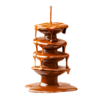 Rich and Glossy Chocolate Fountain Flowing and Dripping Alluringly png