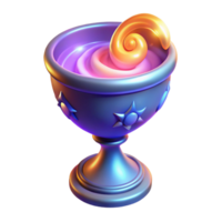 Spiral in Chalice 3D Render of Mystical Goblet png