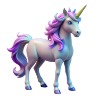 Enchanted Unicorn Magical Creature with iridescent Mane and Tail png