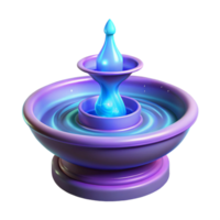 Abstract Swirling Water Fountain 3D Render of a Vibrant, Colorful Sculpture png