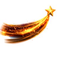 Glowing Star Trail with Shimmering Sparkles and Light Effects png