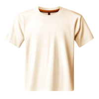 Plain Cream Colored T-Shirt on a Transparent Background for Use png