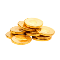 Stacked Gold Coins on Black Background for Financial Concepts png