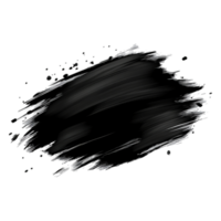A Abstract Black Brush Stroke on Transparent Background for Design Use png