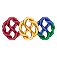 Colorful Interlocking Rings Design Symbolizing Unity and Harmony png