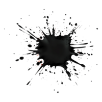 Black Paint Splash with Dynamic Shape and High Contrast Background png