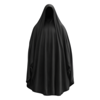 Mysterious Black Cloak Draped Figure in Isolated Background png