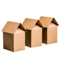 Various Sizes of Open Brown Cardboard Boxes for Packaging Use png