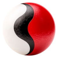 Colorful Abstract Sphere with Curved Design in Red and Black png
