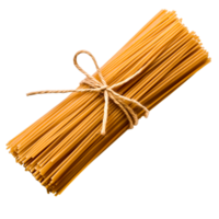 Bundle of Raw Uncooked Pasta Noodles Tied with Twine on png