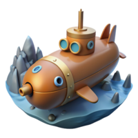 Submarine Adventure Exploring the Deep Ocean png
