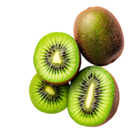 Freshly Sliced Kiwi Fruit on with Vibrant Color png