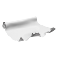 White Crumpled Paper Sheet with Textured Surface and Shadows png