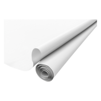 Smooth White Paper Roll Unrolling on a Clean Background png