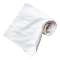 Roll of White Paper on Transparent Background Displaying Texture png