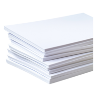 Neatly Stacked White Paper Sheets on a Clean Background png
