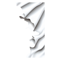 Elegant White Paper Wave with Soft Curves and Textured Background png