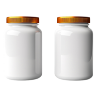 Clear Glass Jars with Golden Lids for Storage and Organization png
