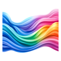 Colorful Flowing Waves with Soft Gradient and Abstract Design Effects png