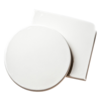 Clean White Circular and Rectangular Art Canvas for Creativity png