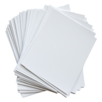 Stack of Blank Paper Sheets for Art and Office Use on png