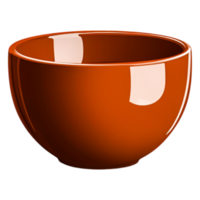 Glossy Orange Bowl Isolated on for Culinary Use png