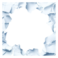Torn Paper Frame with Shredded Edges for Creative Backgrounds png