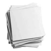 Stacked Blank Paper Sheets Isolated on for Design png