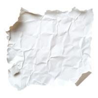 Crumpled White Paper Texture for Background or Design Use png