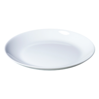 White Circular Plate with Smooth Surface for Serving Food and Meals png
