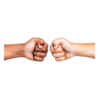 Diverse Hands Fist Bump Symbolizing Unity and Friendship png