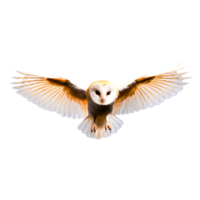 Majestic Barn Owl in Flight with Outstretched Wings and Grace png