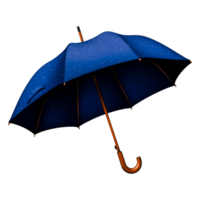 Blue Umbrella with Starry Pattern on a Transparent Background png