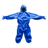 Blue Protective Suit for Laboratory and Industrial Use in Safety png