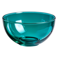 Elegant Transparent Bowl in Vibrant Turquoise Color Displaying Style png