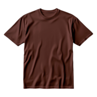 Plain Brown T-Shirt on Isolated Background for Apparel Design Use png