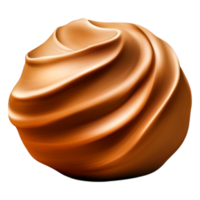 Smooth Creamy Chocolate Swirl on Isolated png