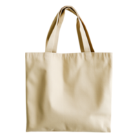 Plain Beige Tote Bag on Isolated Background for Eco-Friendly Use png