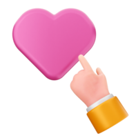 A hand pointing to a heart shape on a black background png