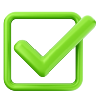 Green check mark icon on black background png
