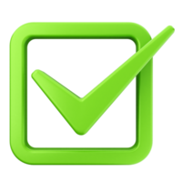 Green check mark icon on black background png
