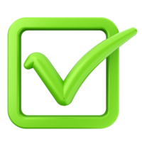 Green check mark icon on black background png