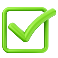 Green check mark icon on black background png
